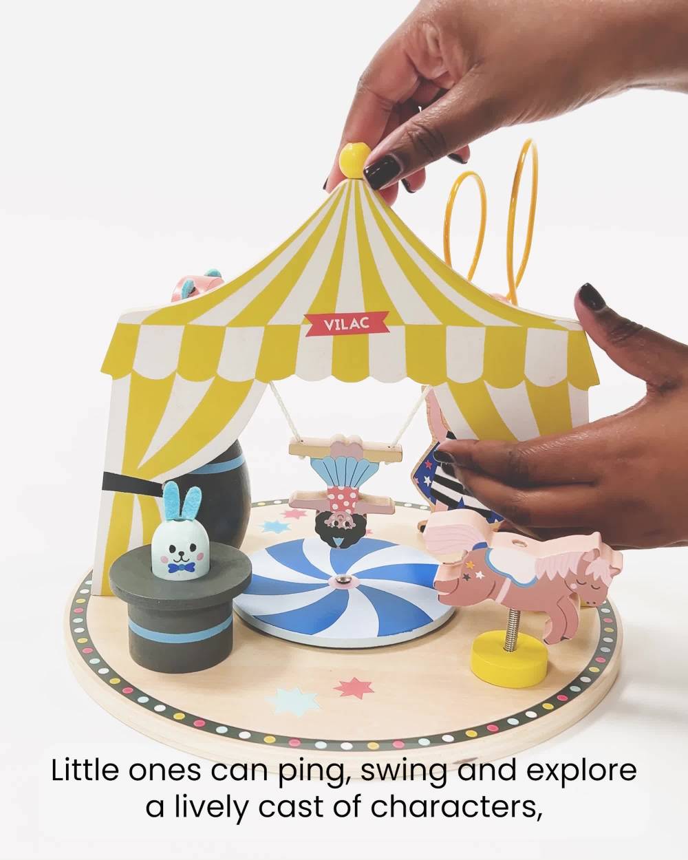 Multicolour Wooden Toy Circus (26cm) - View 2