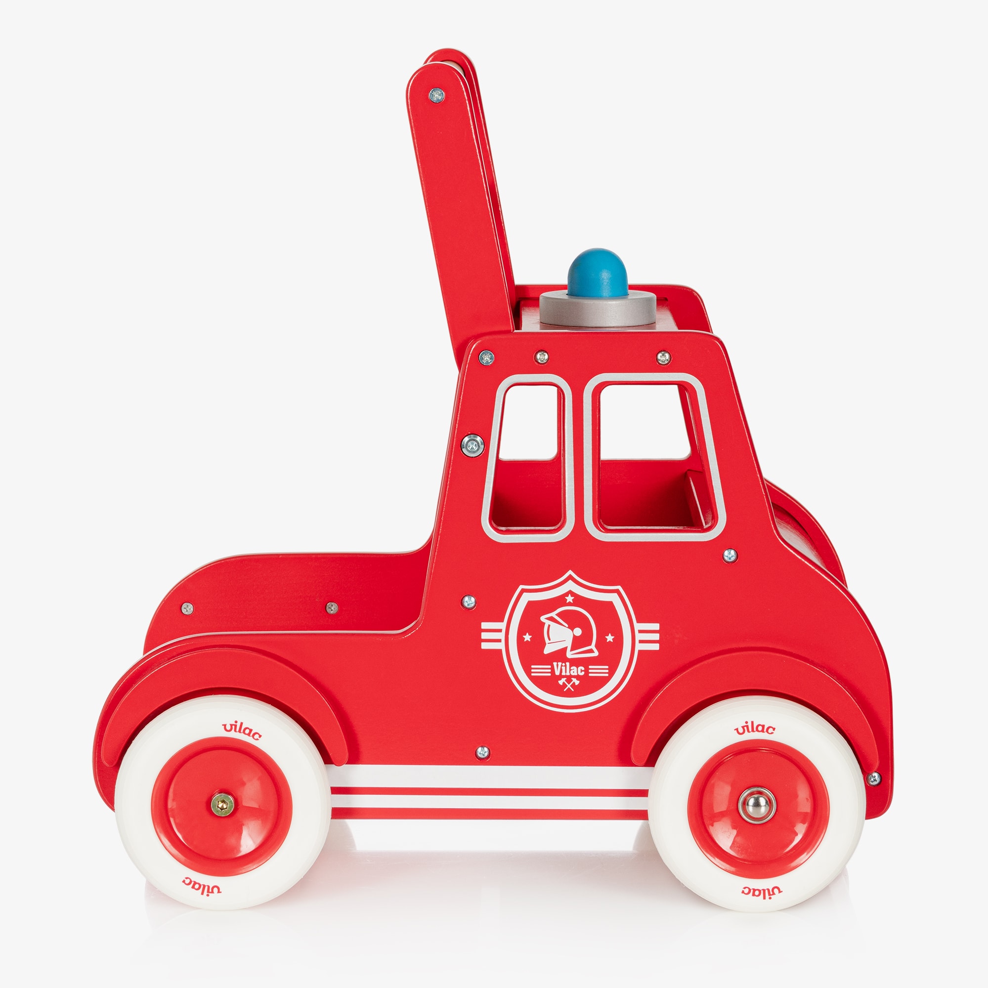 Red Wooden Fire Engine Walker (46cm) - View 3