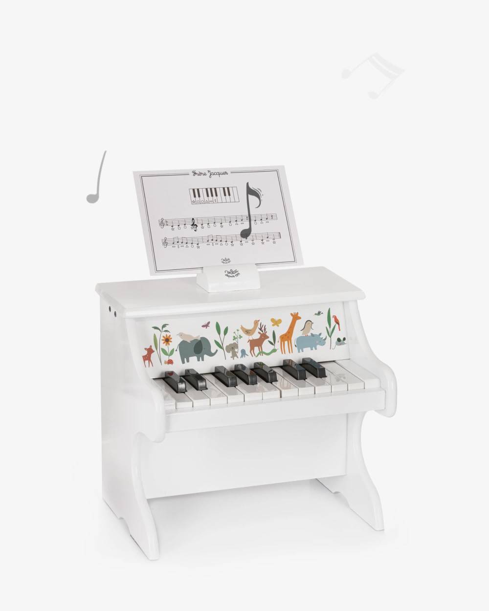 White Wooden Mini Piano (32cm) - View 3
