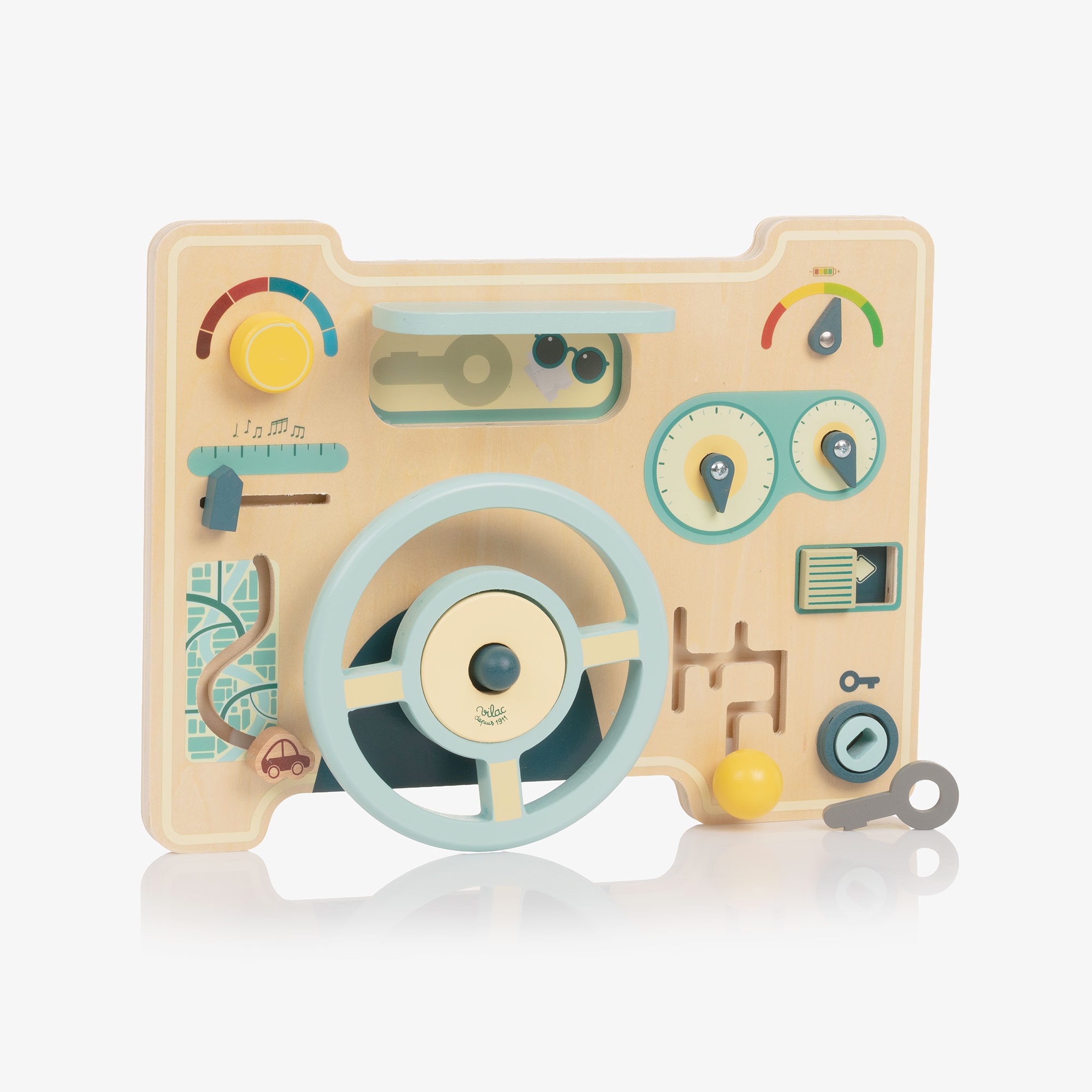 Wooden Car Dashboard Activity Toy (35cm) - View 1