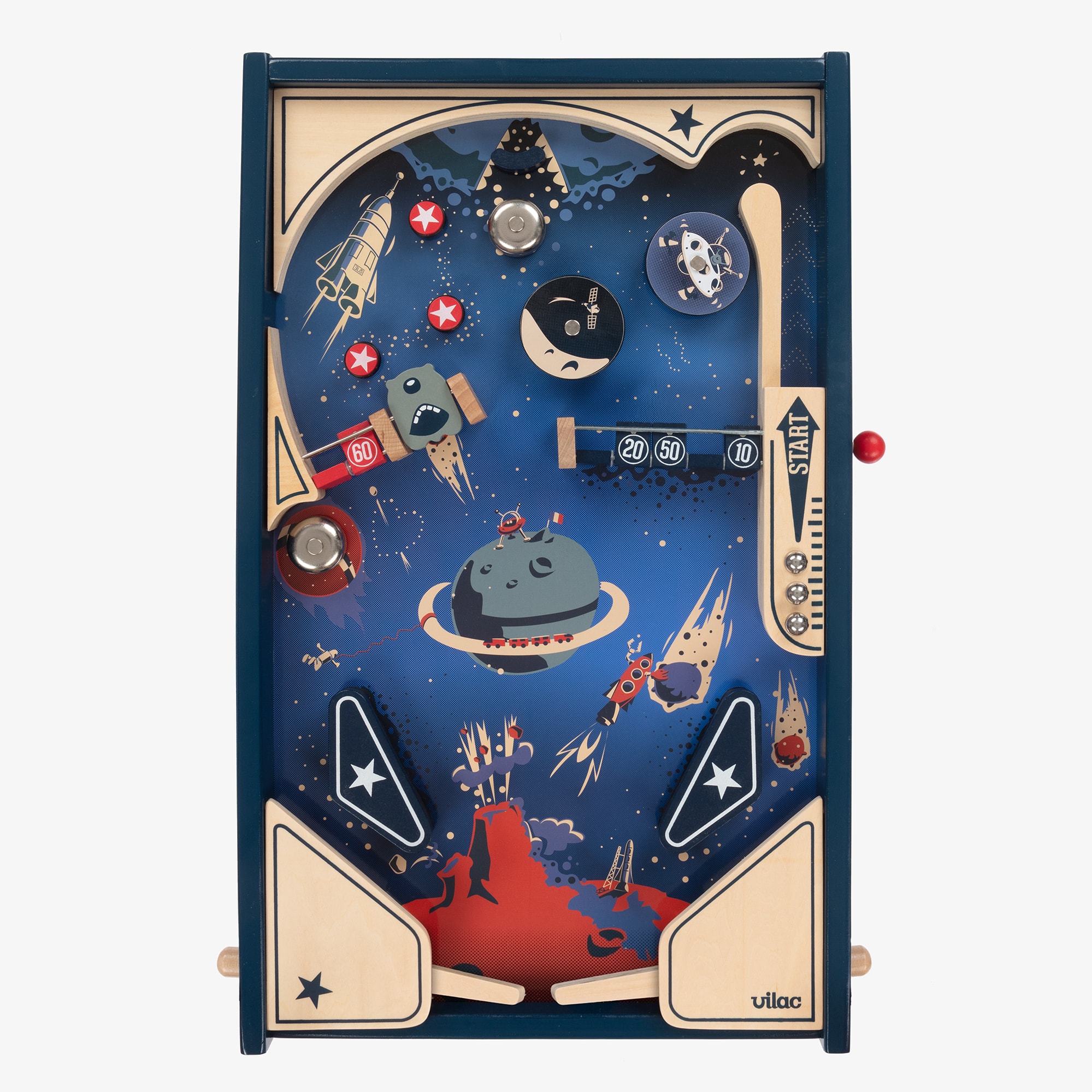 Wooden Space Pinball Toy (60cm) - View 1