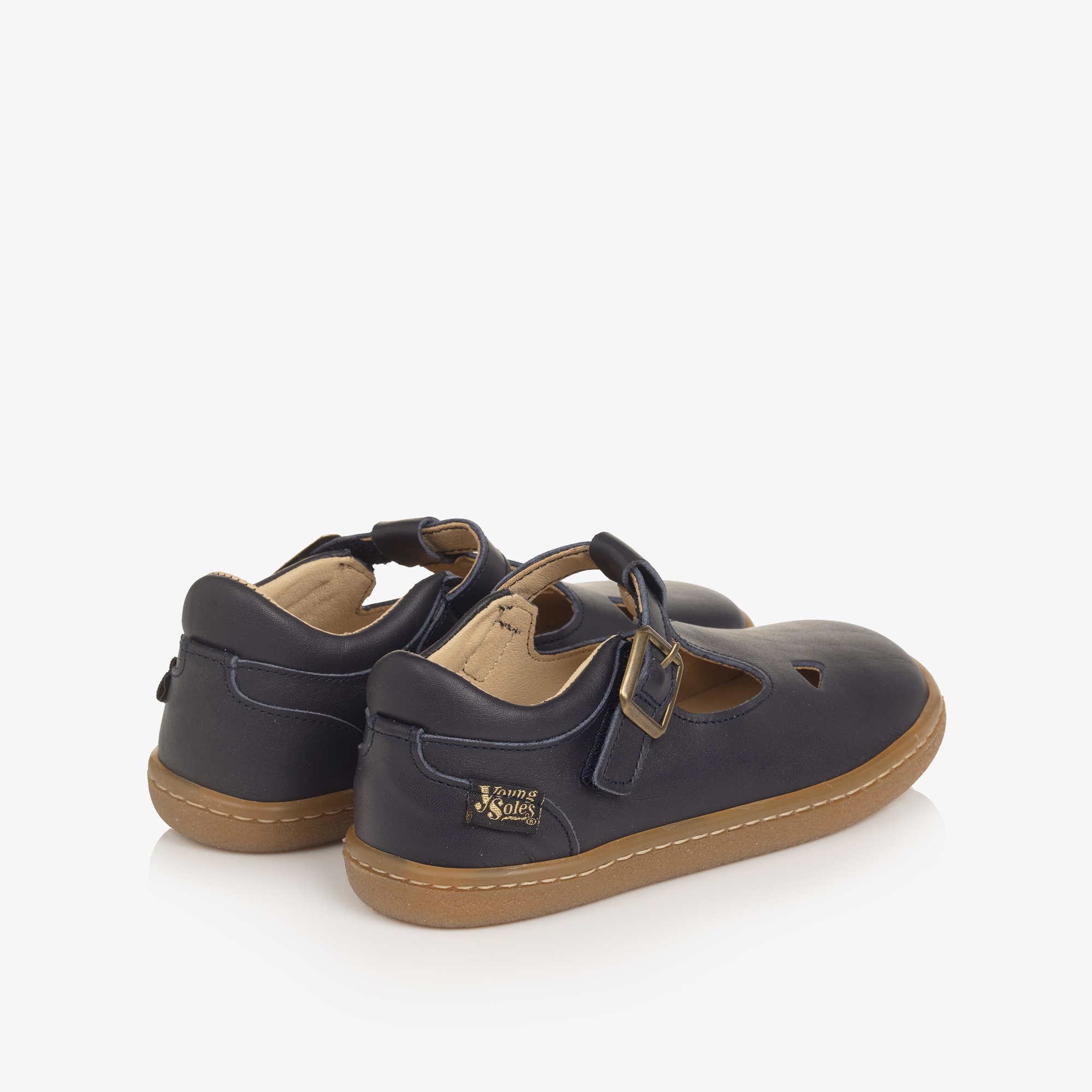 Brown Leather Darcey Barefoot T-Bar Shoes - View 2