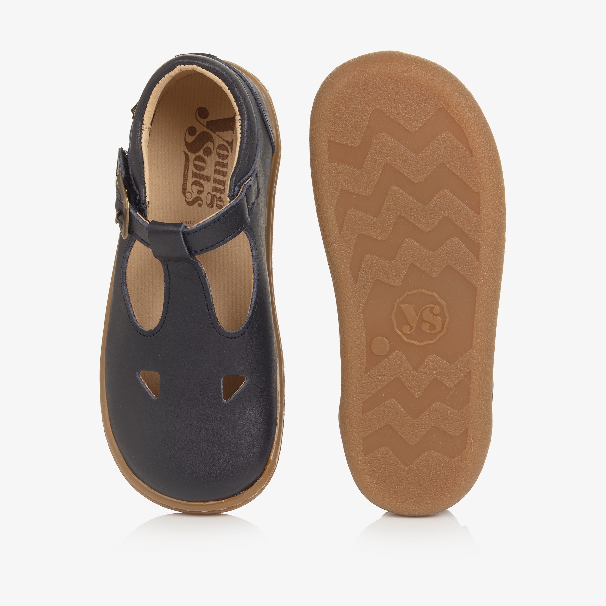 Brown Leather Darcey Barefoot T-Bar Shoes - View 3